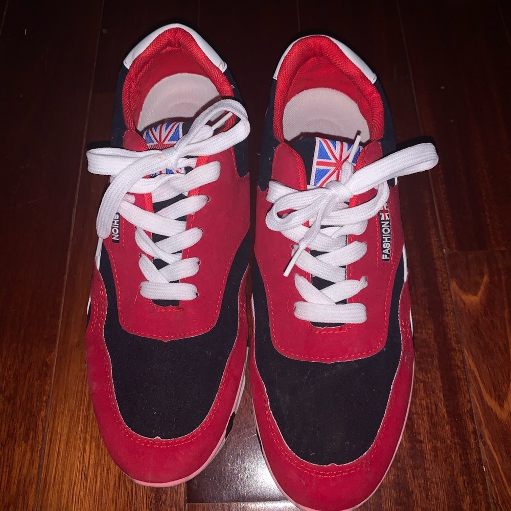 Red & Black England Sneakers
